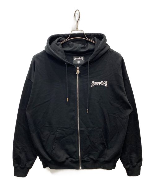 SUPPLIER（サプライヤー）SUPPLIER (サプライヤー) Cross Zip Hoodie 2 ブラック サイズ:Lの古着・服飾アイテム