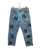 SUPREMEシュプリーム）の古着「New York Yankees Regular Jean」｜ブルー