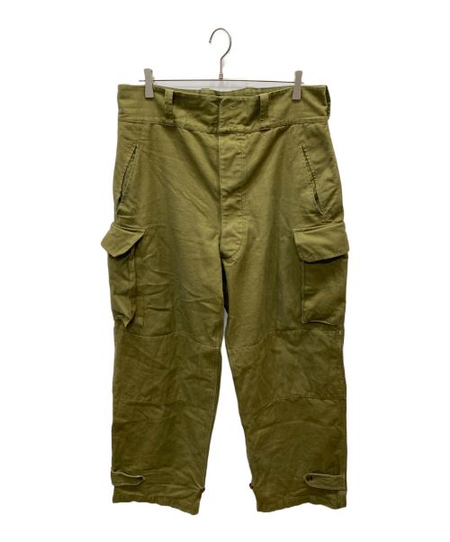 ARMEE SFH フランス軍（フランス軍）ARMEE SFH フランス軍 (フランス軍) M-47 前期 コットンツイルカーゴパンツ グリーン サイズ:35の古着・服飾アイテム