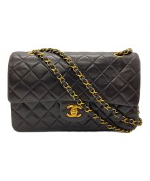 CHANEL（シャネル）の古着「マトラッセ ダブルフラップチェーンショルダーバッグ」｜ブラック