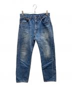 A.PRESSEアプレッセ）の古着「Washed Denim Pants E」｜ブルー