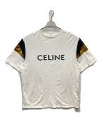 CELINEセリーヌ）の古着「レオパード切替 クルーネック半袖Tシャツ」｜ホワイト