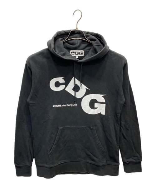 CDG（シーディージー）CDG (シーディージー) HOODED SWEATSHIRT ブラック サイズ:XLの古着・服飾アイテム