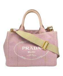 PRADA（プラダ）の古着「カナパ2WAYキャンバストートバッグ」｜ピンク