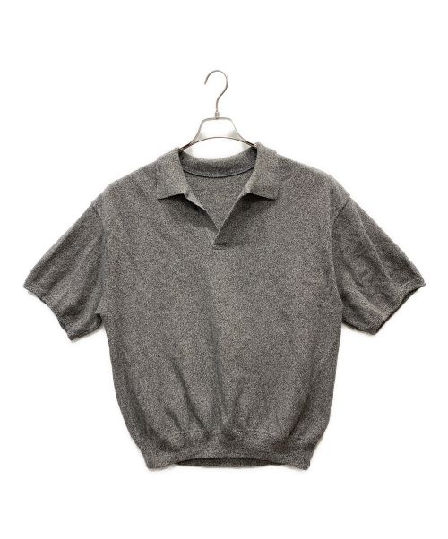 crepuscule（クレプスキュール）crepuscule (クレプスキュール) Light Moss Stitch Polo グレー サイズ:1の古着・服飾アイテム