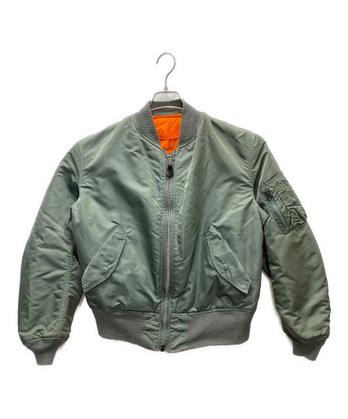 ALPHA INDUSTRIES INC（アルファインダストーリーズ）ALPHA INDUSTRIES INC (アルファインダストーリーズ) リバーシブルMA-1ジャケット グリーン サイズ:Mの古着・服飾アイテム