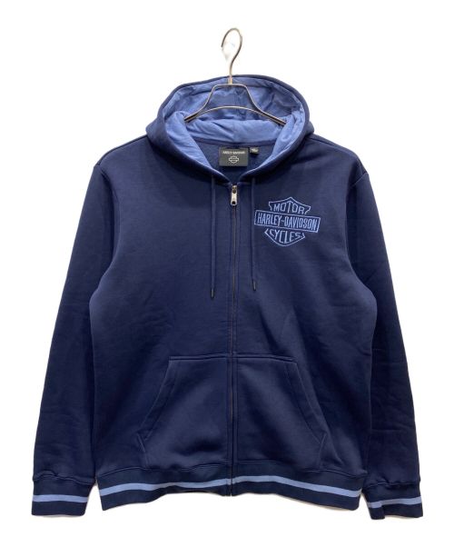 HARLEY-DAVIDSON（ハーレーダビッドソン）HARLEY-DAVIDSON (ハーレーダビッドソン) Sweatshirt-Knit ブルー サイズ:Lの古着・服飾アイテム