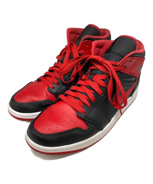 NIKE（ナイキ）NIKE (ナイキ) AIR JORDAN 1 MID BredToe レッド サイズ:27の古着・服飾アイテム