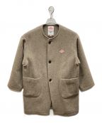 DANTONダントン）の古着「COLLARLESS CREW NECK COAT」｜ベージュ