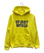 stussyステューシー）の古着「プリントパーカー」｜イエロー