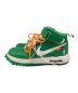 NIKE (ナイキ) OFFWHITE (オフホワイト) AIR FORCE 1 MID SP LTHR グリーン サイズ:26：12000円