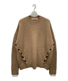 JOHN LAWRENCE SULLIVAN（ジョン ローレンス サリバン）の古着「FRONT SIDE BUTTONED CN SWEATER」｜ブラウン