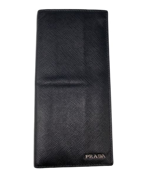 PRADA（プラダ）PRADA (プラダ) サフィアーノロングウォレット ブラックの古着・服飾アイテム