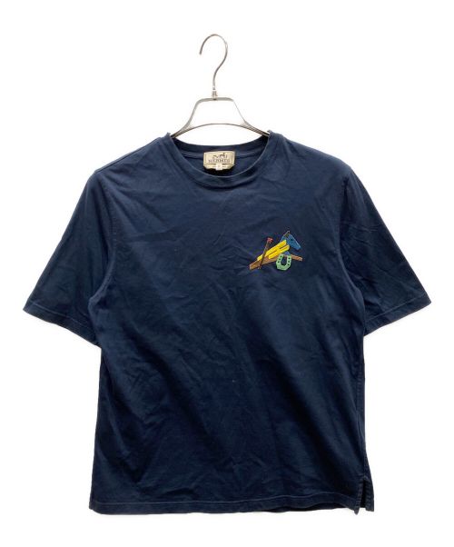 HERMES（エルメス）HERMES (エルメス) パズル・エケストルTシャツ ネイビー サイズ:XSの古着・服飾アイテム