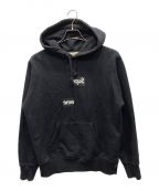 SUPREME×COMME des GARCONS SHIRTシュプリーム×コムデギャルソンシャツ）の古着「Split Box Logo Hooded Sweatshirt」｜ブラック