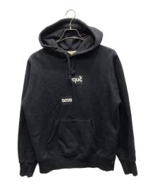 SUPREME×COMME des GARCONS SHIRT（シュプリーム×コムデギャルソンシャツ）の古着「Split Box Logo Hooded Sweatshirt」｜ブラック