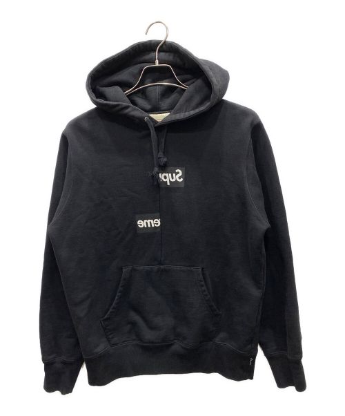 SUPREME（シュプリーム）SUPREME (シュプリーム) COMME des GARCONS SHIRT (コムデギャルソンシャツ) Split Box Logo Hooded Sweatshirt ブラック サイズ:Sの古着・服飾アイテム