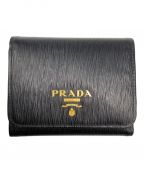 PRADAプラダ）の古着「3つ折り財布」｜ブラック