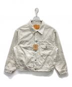 goldゴールド）の古着「RECYCLED WASTE SUVIN COTTON YARN 11.5oz. DENIM PLEATED BLOUSE VINTAGE WASHED」｜グレー