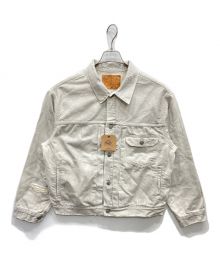 gold（ゴールド）の古着「RECYCLED WASTE SUVIN COTTON YARN 11.5oz. DENIM PLEATED BLOUSE VINTAGE WASHED」｜グレー