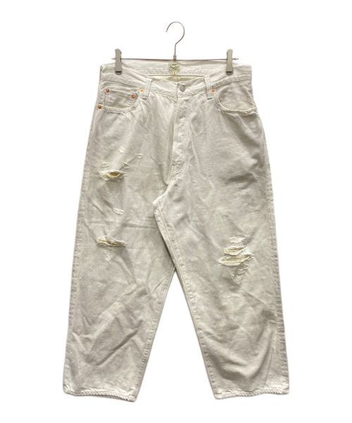 gold（ゴールド）gold (ゴールド) 5POCKET WIDE PANTS グレー サイズ:Lの古着・服飾アイテム