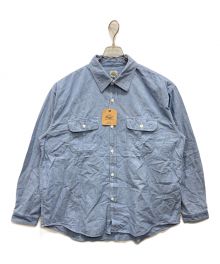 gold（ゴールド）の古着「CHAMBRAY L/S WORK SHIRT BLEACH」｜インディゴ