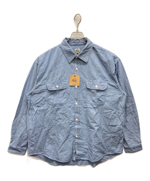 gold（ゴールド）GOLD (ゴールド) CHAMBRAY L/S WORK SHIRT BLEACH インディゴ サイズ:XL 未使用品の古着・服飾アイテム