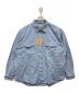 GOLD（ゴールド）の古着「CHAMBRAY L/S WORK SHIRT BLEACH」｜インディゴ