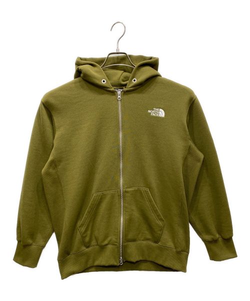 THE NORTH FACE（ザ ノース フェイス）THE NORTH FACE (ザ ノース フェイス) SQUARE Logo FullZip グリーン サイズ:Mの古着・服飾アイテム