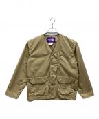 THE NORTHFACE PURPLELABELザ・ノースフェイス パープルレーベル）の古着「Midweight 65/35 Hopper Field Cardigan」｜ベージュ