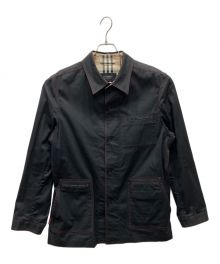 BURBERRY BLACK LABEL（バーバリーブラックレーベル）の古着「裏ノバチェックコットンジャケット」｜ブラック