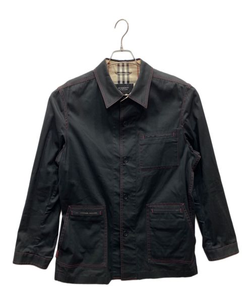 BURBERRY BLACK LABEL（バーバリーブラックレーベル）BURBERRY BLACK LABEL (バーバリーブラックレーベル) 裏ノバチェックコットンジャケット ブラック サイズ:Lの古着・服飾アイテム