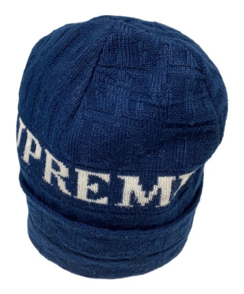 SUPREME（シュプリーム）Supreme (シュプリーム) 14AW JACQUARD LOGO BEANIE ネイビーの古着・服飾アイテム