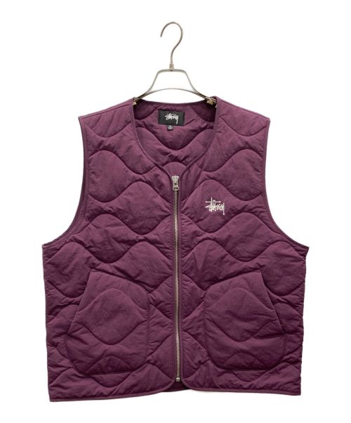 stussy（ステューシー）stussy (ステューシー) Recycled Nylon Liner Vest パープル サイズ:Mの古着・服飾アイテム