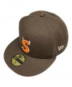 New Era×SUPREMEニューエラ×シュプリーム）の古着「22AW S Logo キャップ」｜ブラウン