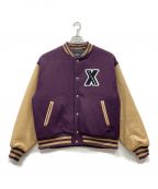 X-LARGEエクストララージ）の古着「OG VARSITY JACKET」｜パープル