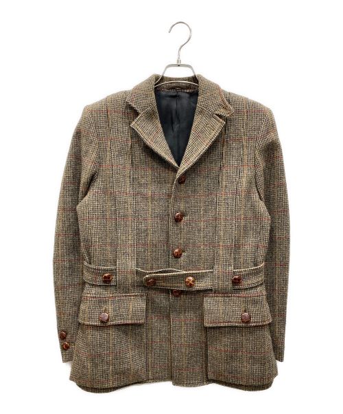 Harris Tweed（ハリスツイード）Harris Tweed (ハリスツイード) GENERAL RESEARCH (ジェネラルリサーチ) ツイードテーラードジャケット ベージュ サイズ:Mの古着・服飾アイテム