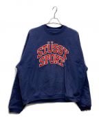 stussyステューシー）の古着「RELAXED OVERSIZED CREW」｜ネイビー