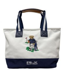 RLX RALPH LAUREN（アールエルエックスラルフローレン）の古着「トートバッグ」｜ホワイト×ネイビー