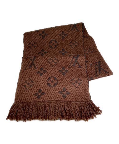 LOUIS VUITTON（ルイ ヴィトン）LOUIS VUITTON (ルイ ヴィトン) エシャルプ・ロゴマニア マフラー ブラウンの古着・服飾アイテム