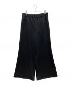 LAD MUSICIANラッドミュージシャン）の古着「LOOP BACK CLOTH WIDE FLARE PANTS」｜ブラック