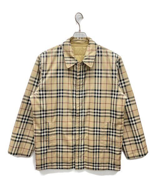 BURBERRY LONDON（バーバリーロンドン）BURBERRY LONDON (バーバリーロンドン) ノバチェック柄リバーシブルキルティングジャケット ベージュ サイズ:Lの古着・服飾アイテム