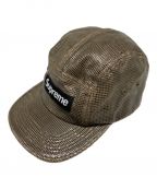 SUPREMEシュプリーム）の古着「Laminated Box Weave Camp Cap」｜ゴールド