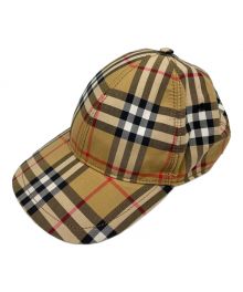 BURBERRY（バーバリー）の古着「ノヴァチェック柄ベースボールャップ」｜ベージュ