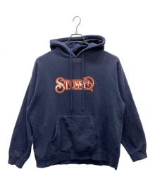 stussy（ステューシー）の古着「ロゴプリントパーカー」｜ネイビー