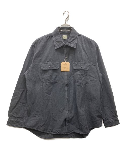 gold（ゴールド）gold (ゴールド) CHAMBRAY L/S WORK SHIRT BLEACH ブラック サイズ:L 未使用品の古着・服飾アイテム