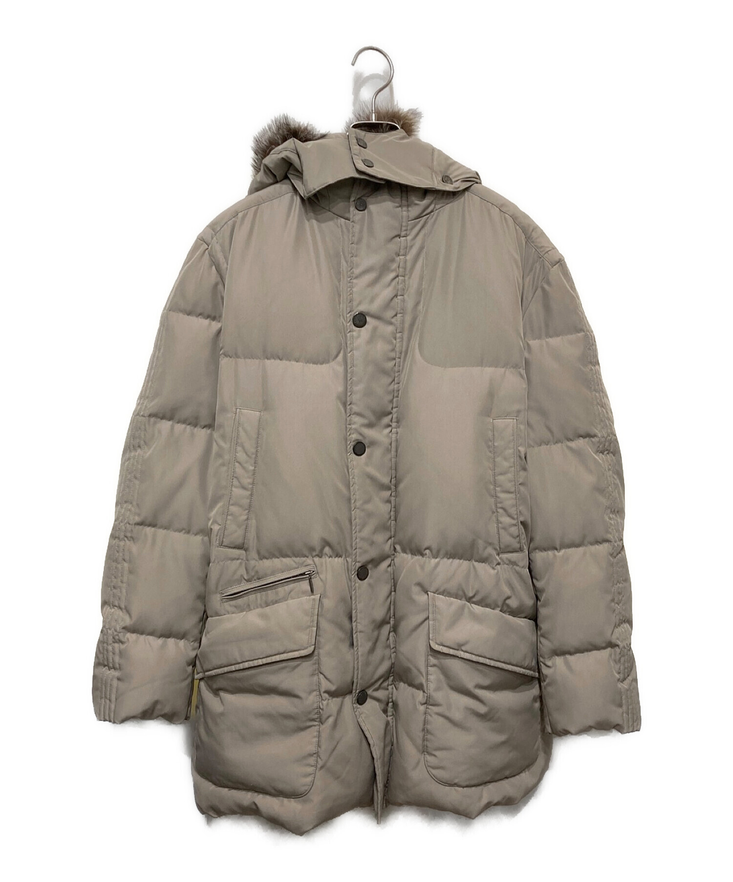 中古 美品L BURBERRY London ダウンコート オリーブ バーバリー