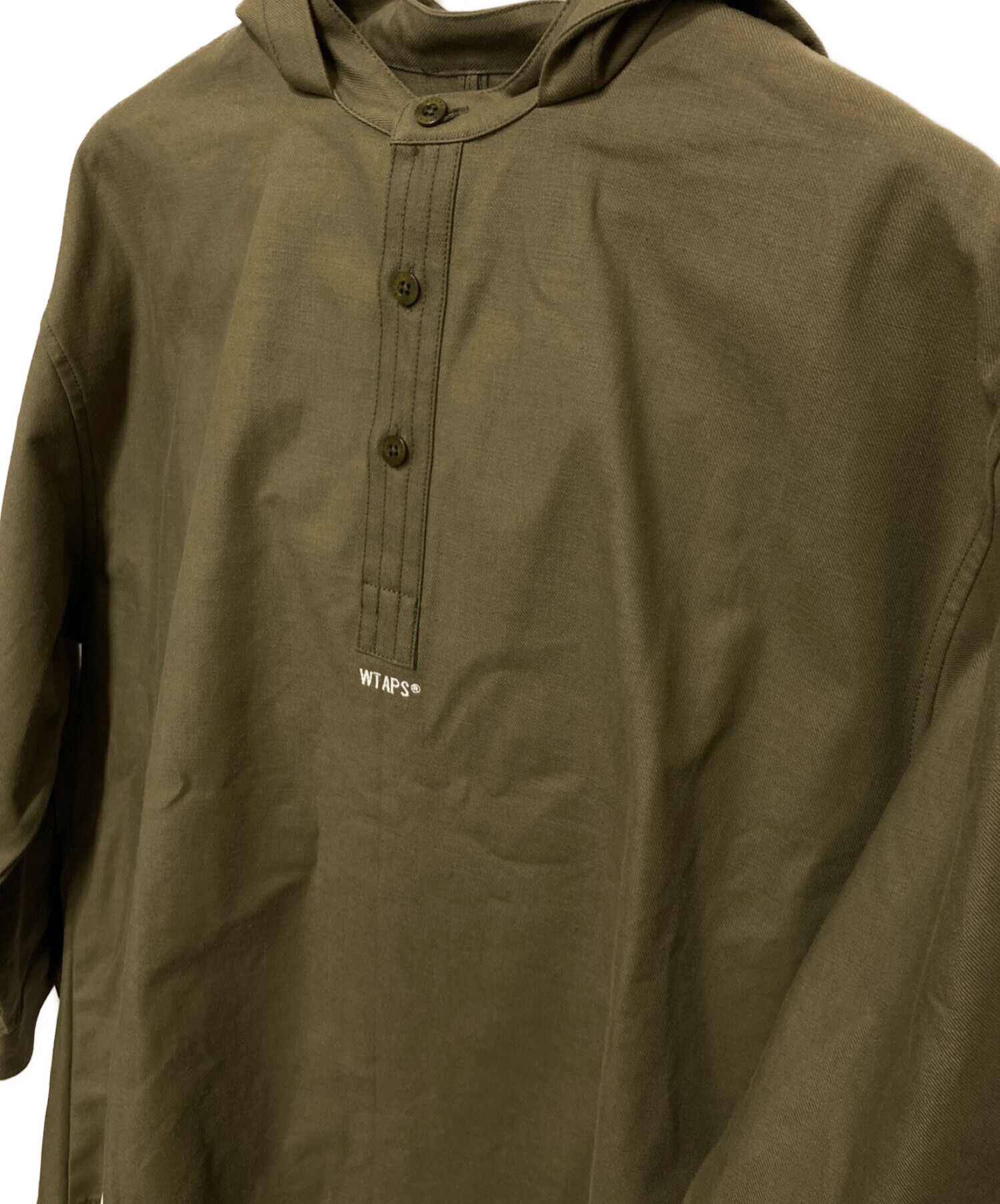 WTAPS (ダブルタップス) FALCONERフーディプルオーバーシャツ オリーブ サイズ:2 未使用品