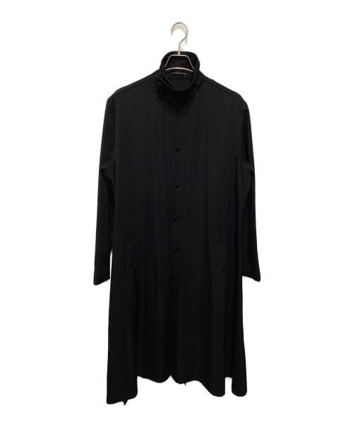 Yohji Yamamoto pour homme（ヨウジヤマモト プールオム）Yohji Yamamoto pour homme (ヨウジヤマモト プールオム) スタンドカラーロングドレスコート ブラック サイズ:FREEの古着・服飾アイテム