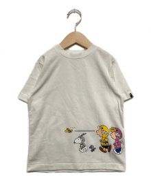 BAPE BY A BATHING APE（ベイプバイアベイシングエイプ）の古着「スヌーピーコラボTシャツ」｜ホワイト